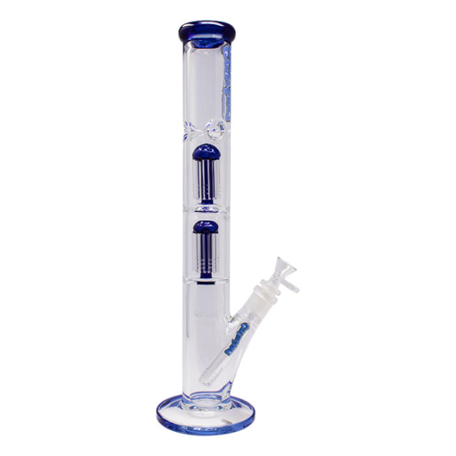 Blue Ganjavibes Double Tree Percolator 17 Inches Glass Bong - Image 2