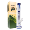 Blue Ganjavibes Double Tree Percolator 17 Inches Glass Bong