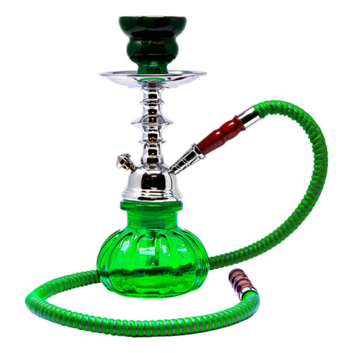 Green Pumpkin Glass Hookah 11 Inches - Image 2